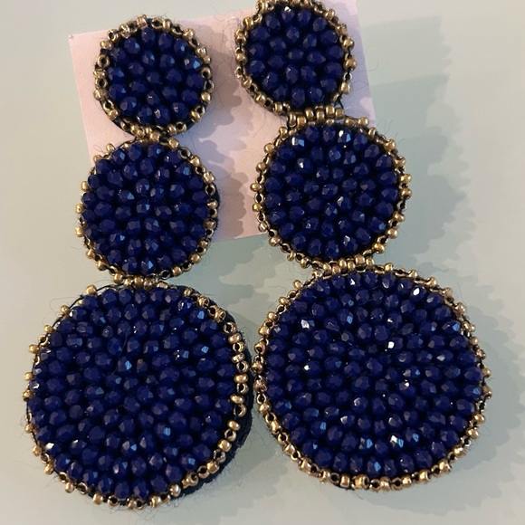 Elegant glass handmade triple dangle earrings - Picture 8 of 9